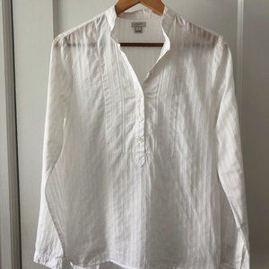 J. Crew White Linen Tunic